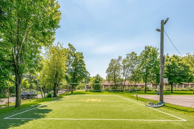 view of community featuring volleyball court