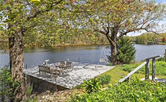 28 Heron Lake Rd, Bedford, NY 10506 - dock area featuring a water view