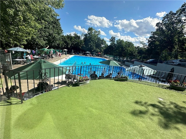 view of pool