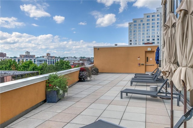 view of patio / terrace featuring a balcony