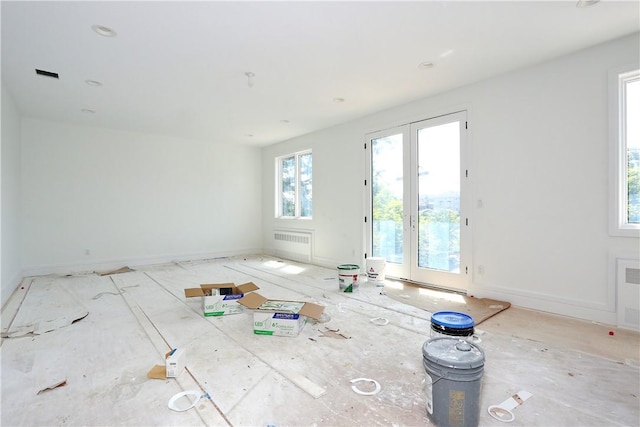 empty room with french doors