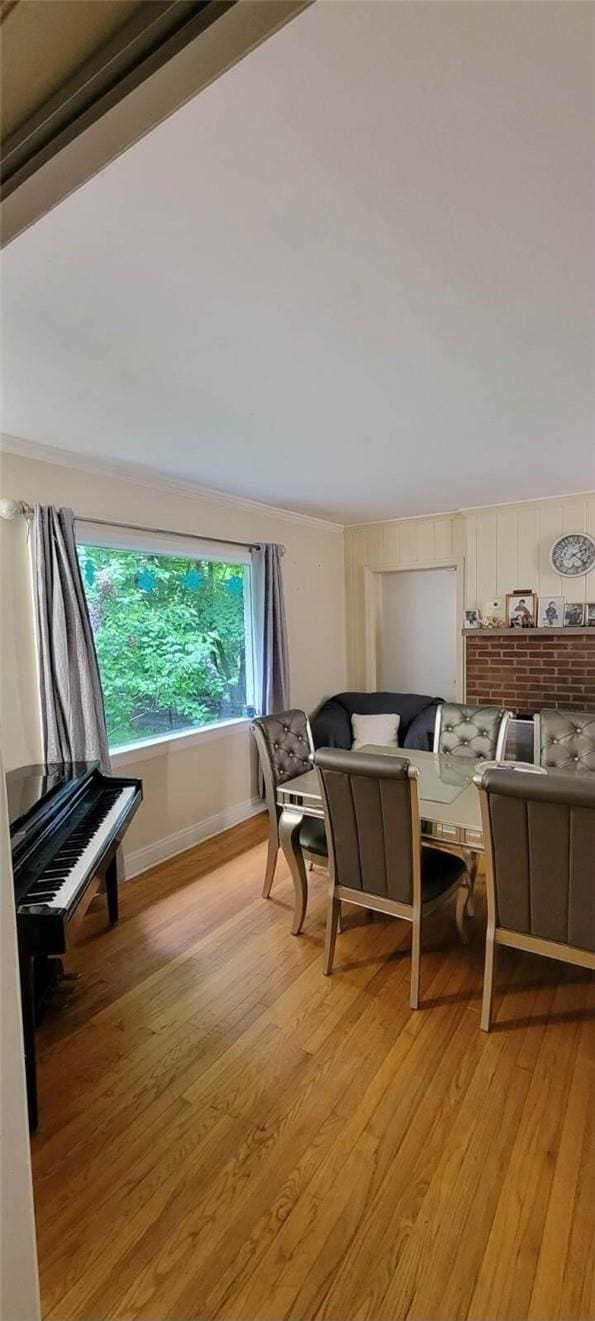 sitting room featuring light hardwood / wood-style flooring