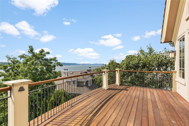 33 Livingston Ave, Dobbs Ferry, NY 10522 - wooden deck featuring a water view