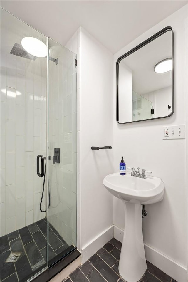 bathroom with walk in shower