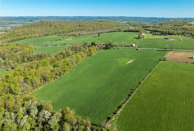 aerial view featuring a rural view