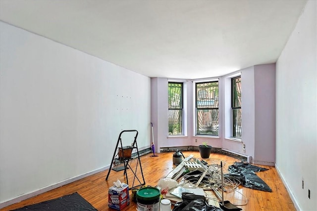 interior space with light wood-type flooring