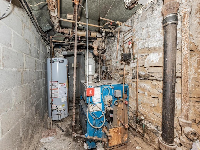 utilities featuring gas water heater