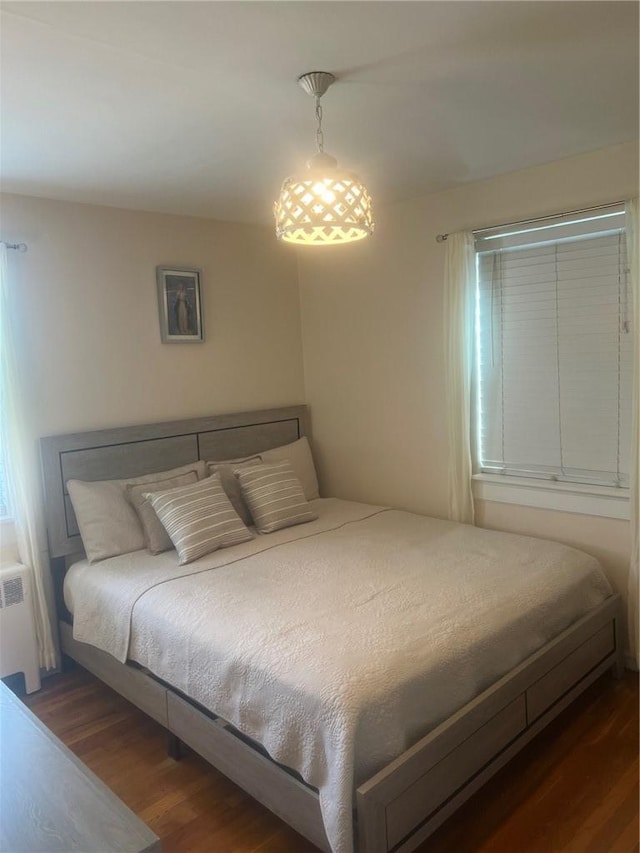 bedroom featuring dark wood-type flooring