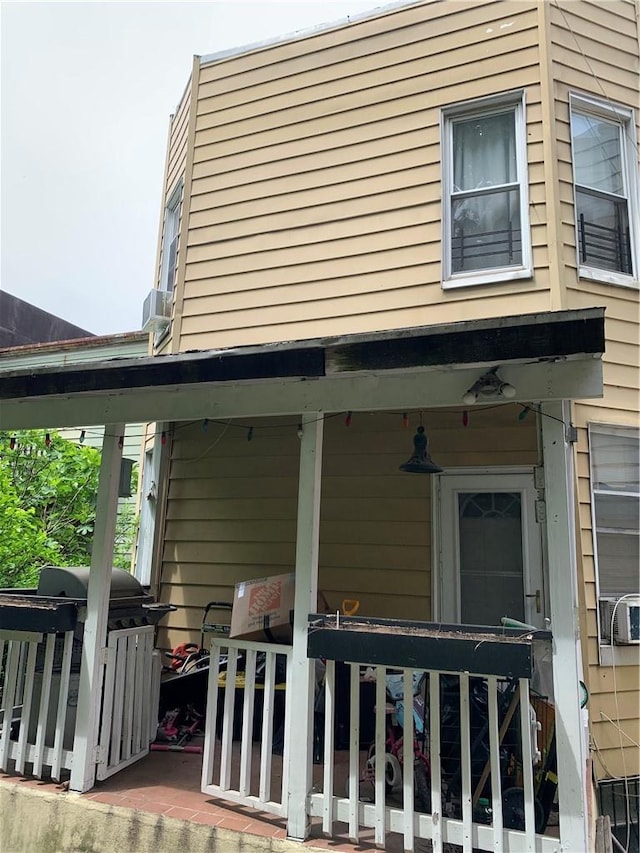 view of property exterior with cooling unit