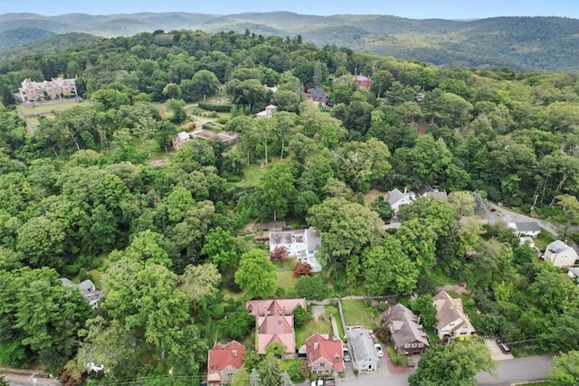 aerial view featuring a mountain view