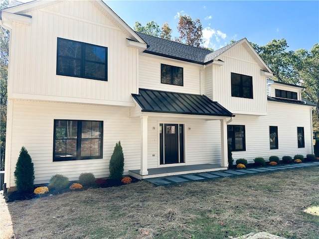 view of modern inspired farmhouse