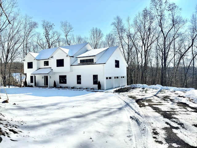 view of front of home featuring a garage