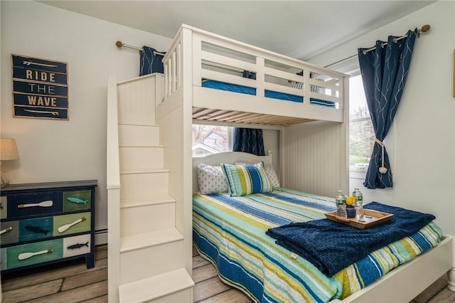 bedroom featuring hardwood / wood-style flooring