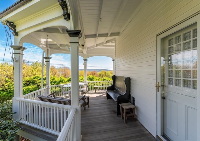 view of wooden deck