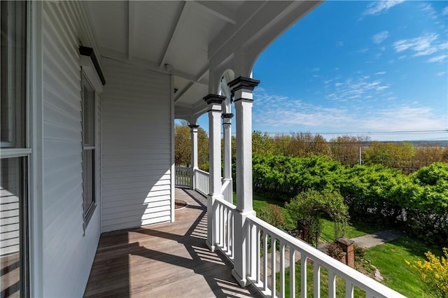 balcony with a porch