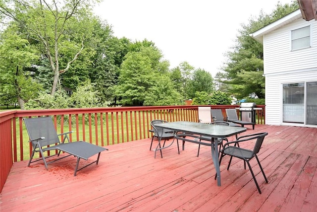 view of wooden deck