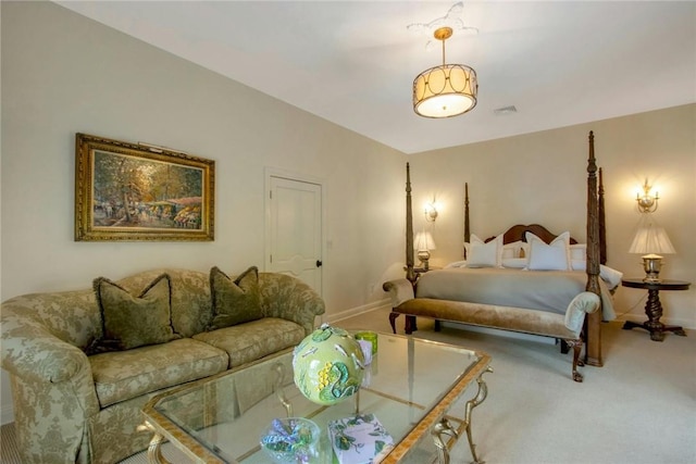 bedroom with carpet floors