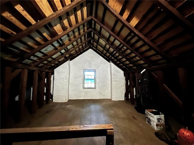 view of attic