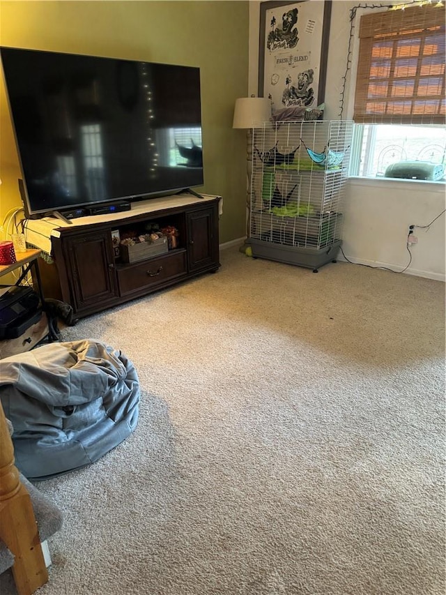 view of carpeted living room