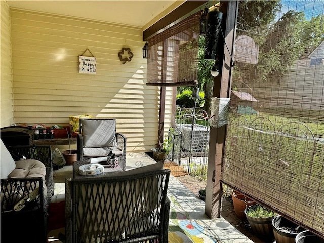 view of patio / terrace with an outdoor living space