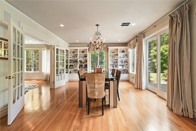 9 Lincoln Woods, Purchase, NY 10577 - dining space with french doors, plenty of natural light, and light wood-type flooring