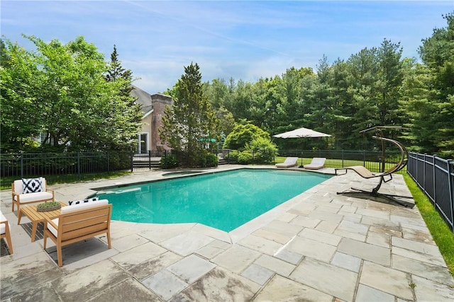 9 Lincoln Woods, Purchase, NY 10577 - view of pool with a patio area