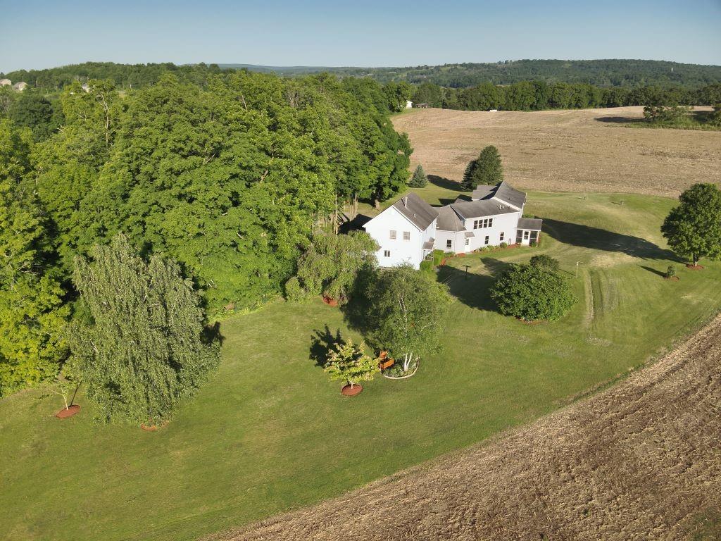 aerial view featuring a rural view