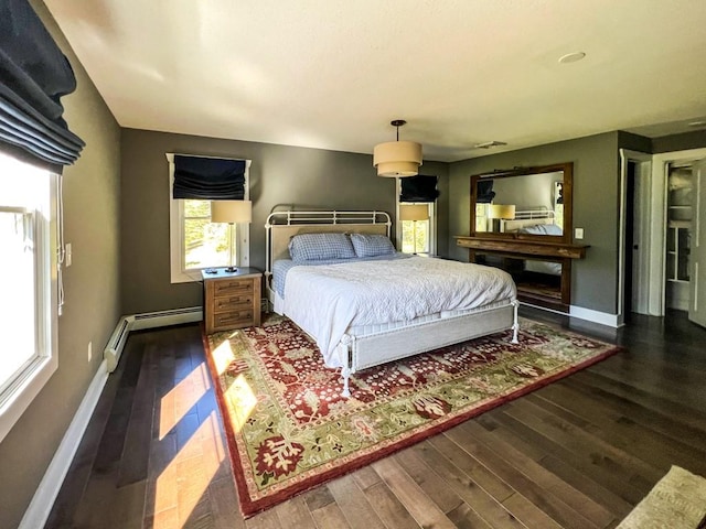 bedroom featuring dark wood-type flooring