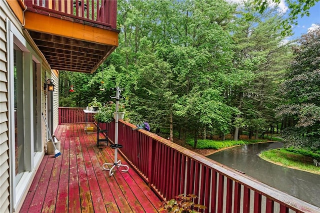 view of wooden deck