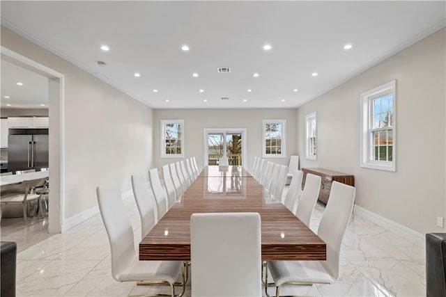 view of dining room