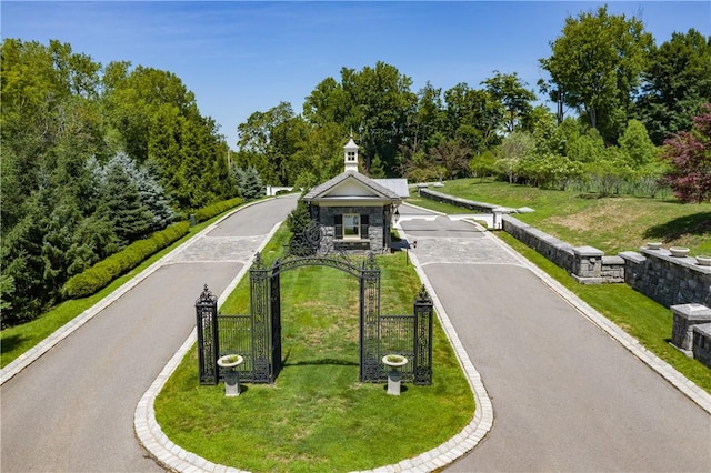 surrounding community featuring a lawn