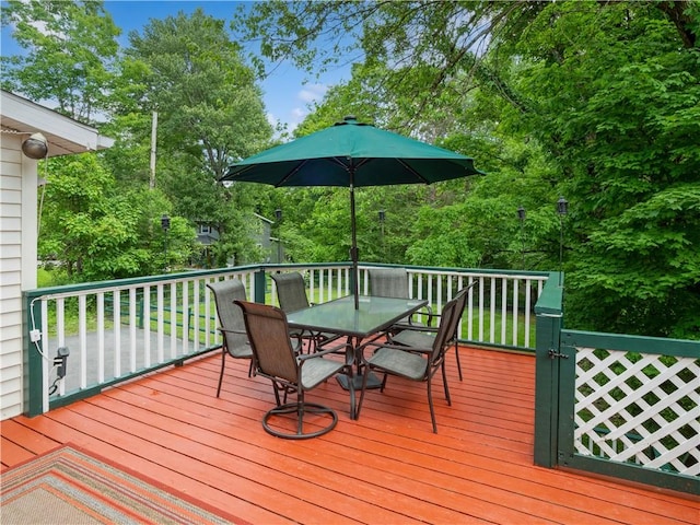 view of wooden terrace