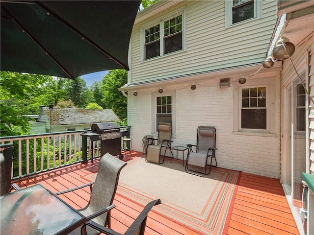 deck with grilling area