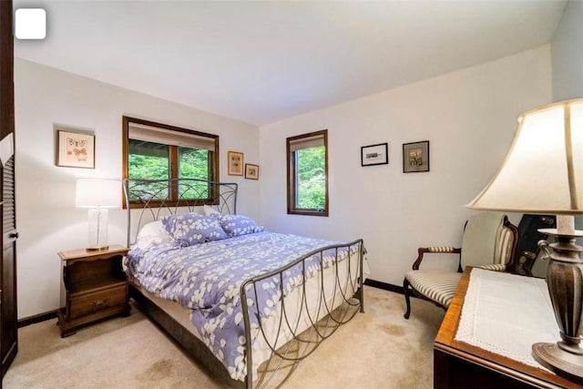 view of carpeted bedroom