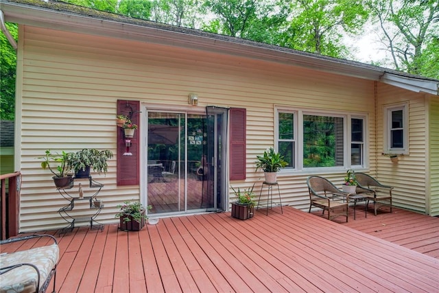 view of wooden deck