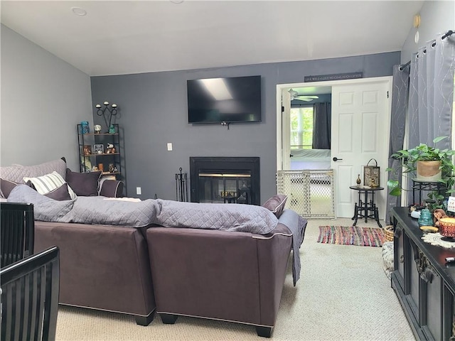 view of carpeted living room