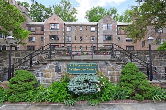 view of community sign