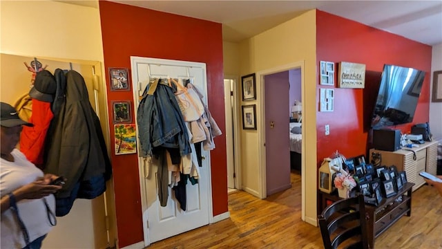 interior space featuring light hardwood / wood-style floors