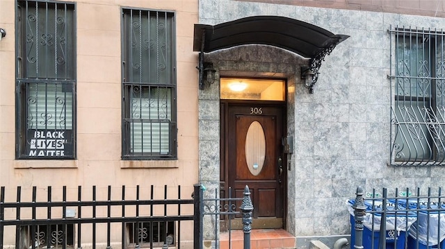 view of doorway to property