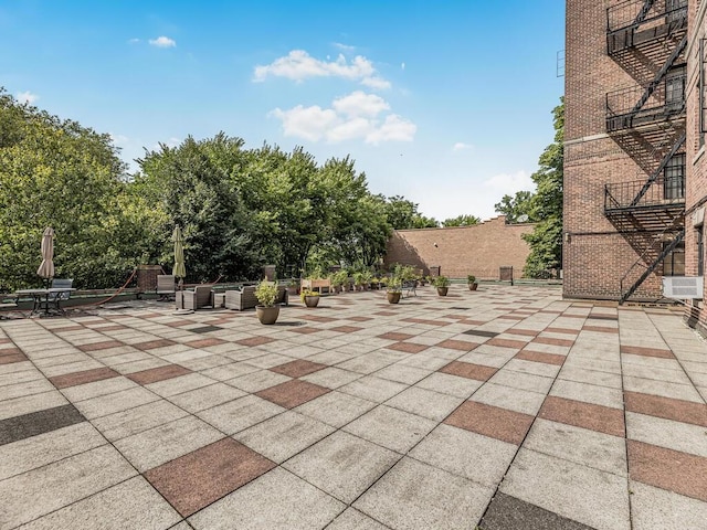 view of patio with cooling unit