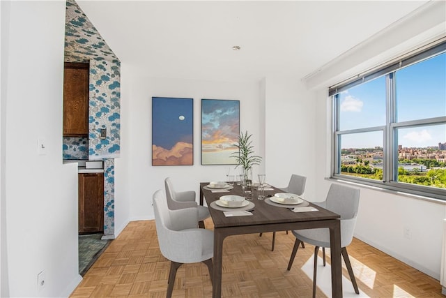 dining area with baseboards