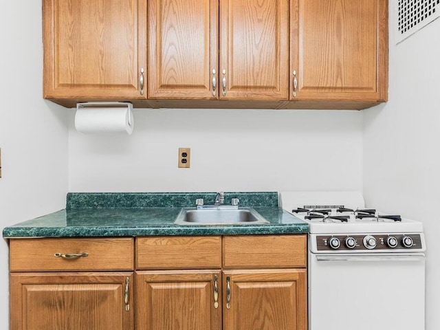 kitchen featuring stove and sink