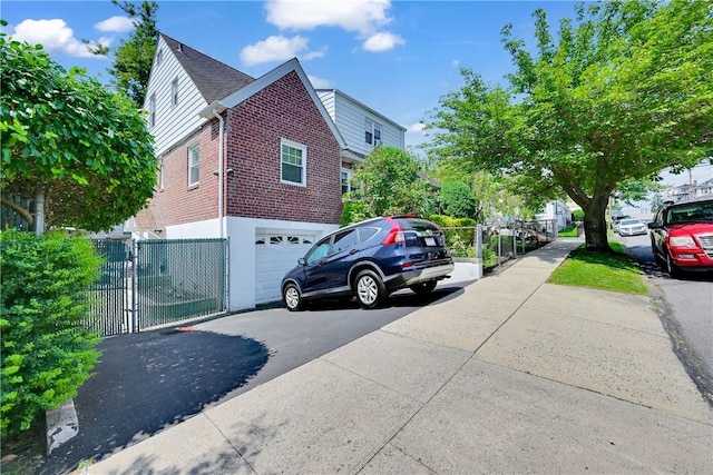 view of home's exterior featuring a garage