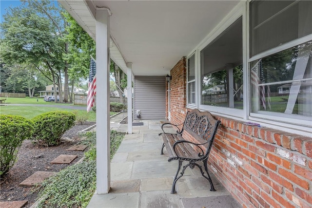 view of patio / terrace featuring a porch