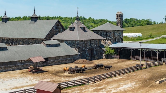 exterior space featuring a rural view