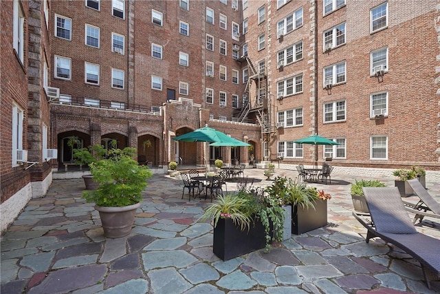 view of community featuring a patio area