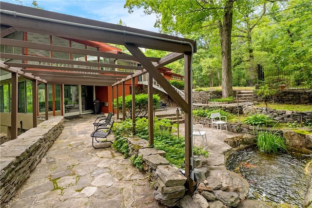 view of patio / terrace with a pergola