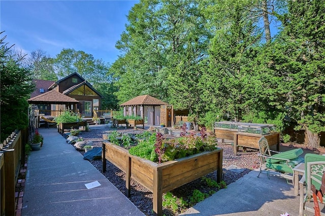 surrounding community with a gazebo