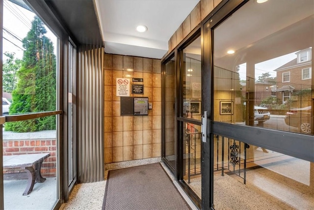 4200 Herkimer Pl Unit 6C, Bronx, NY 10470 - doorway with speckled floor and recessed lighting