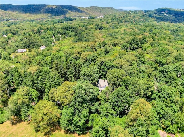 bird's eye view featuring a mountain view